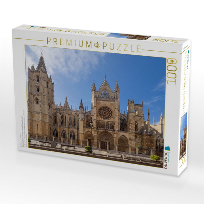 Die Kathedrale von León aus dem 13. Jahrhundert - CALVENDO Foto-Puzzle'