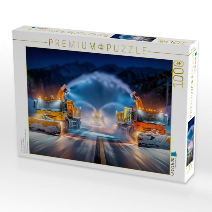 Unterwegs im Schnee - CALVENDO Foto-Puzzle'