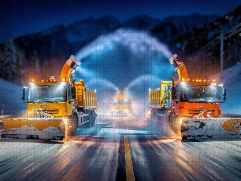 Unterwegs im Schnee - CALVENDO Foto-Puzzle'