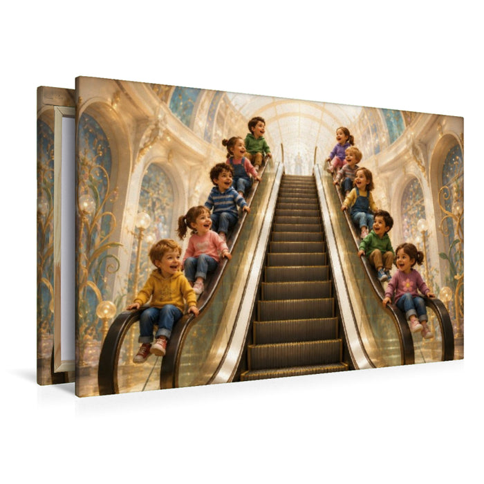 Premium Textil-Leinwand Hoch hinaus