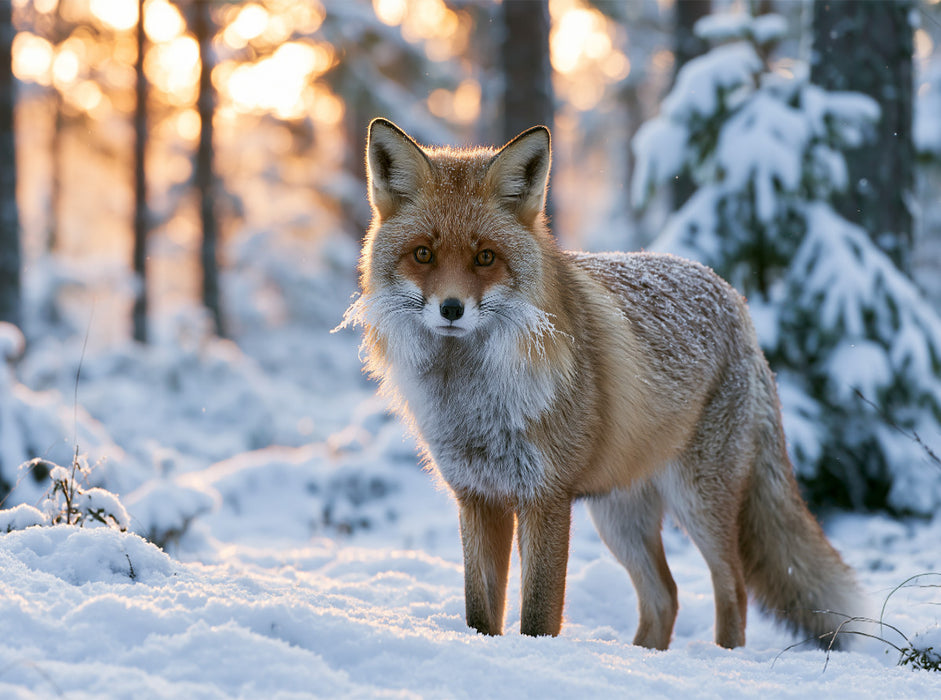 Winterzauber auf leisen Pfoten - CALVENDO Foto-Puzzle'