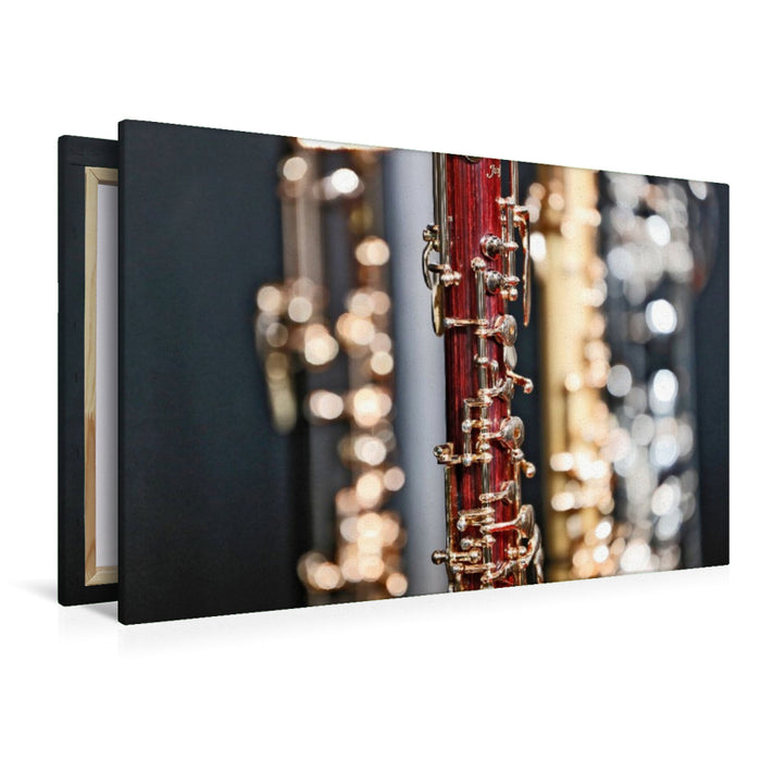 Premium Textil-Leinwand Klarinette