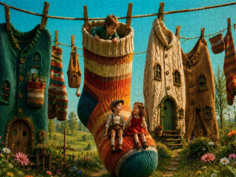 Ein gestricktes Abenteuer - CALVENDO Foto-Puzzle'