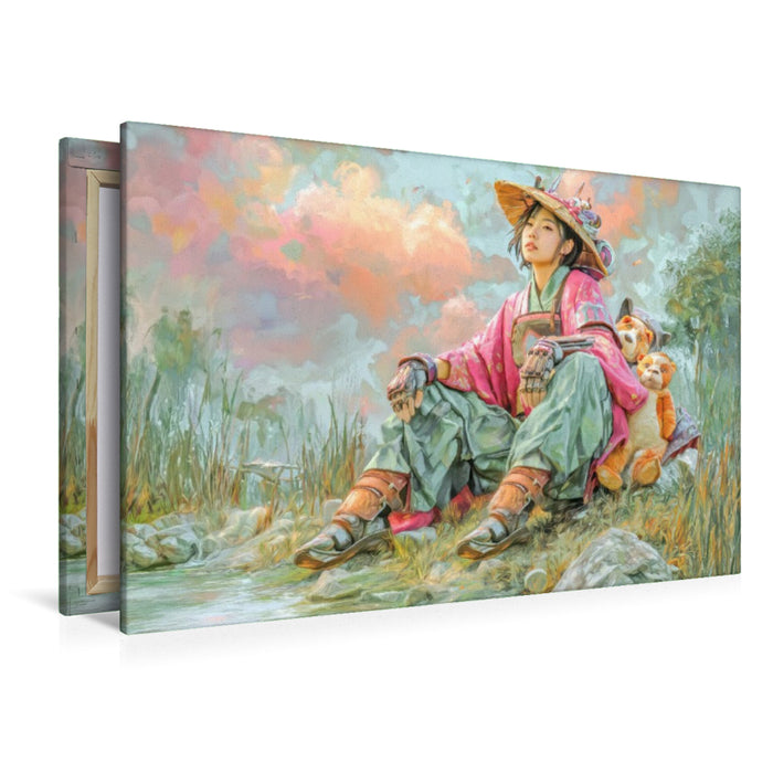 Premium Textil-Leinwand Japanischer Anime