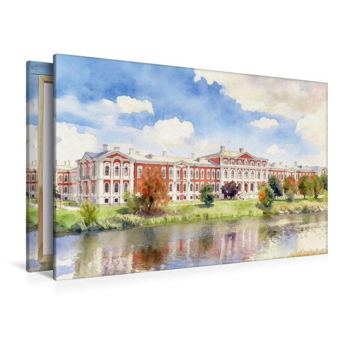 Premium Textil-Leinwand Schloss Mitau