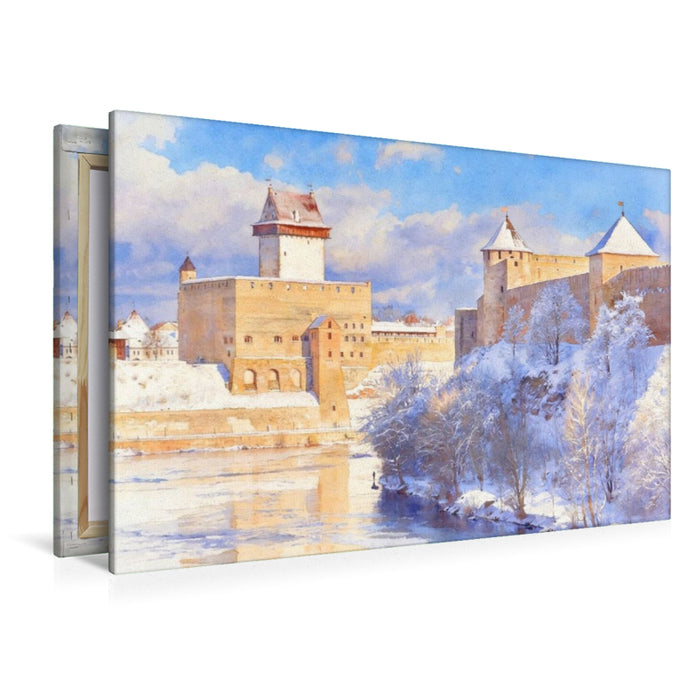 Premium Textil-Leinwand Museum Narva