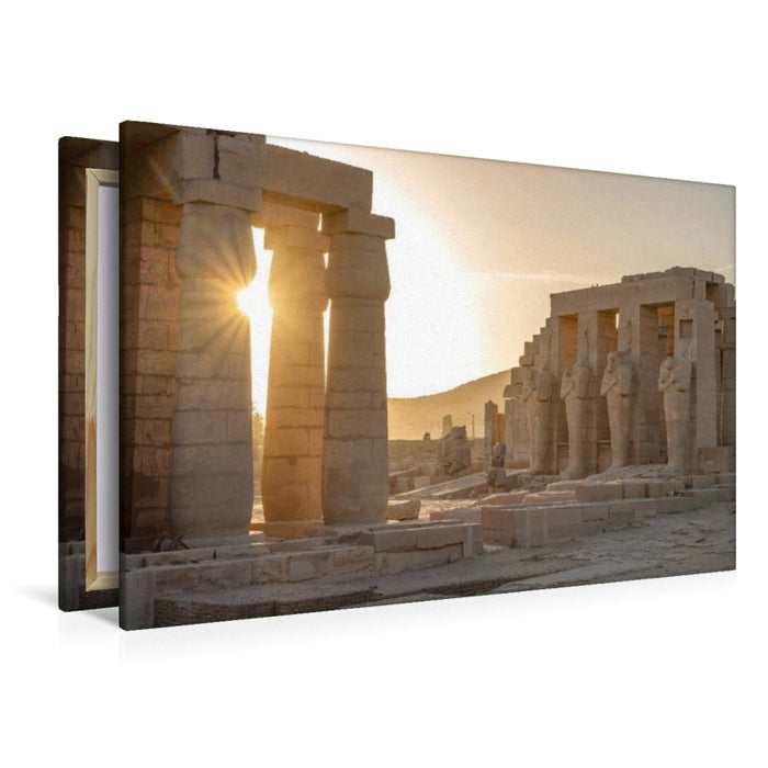 Premium Textil-Leinwand Das Ramesseum in Luxor, Ägypten