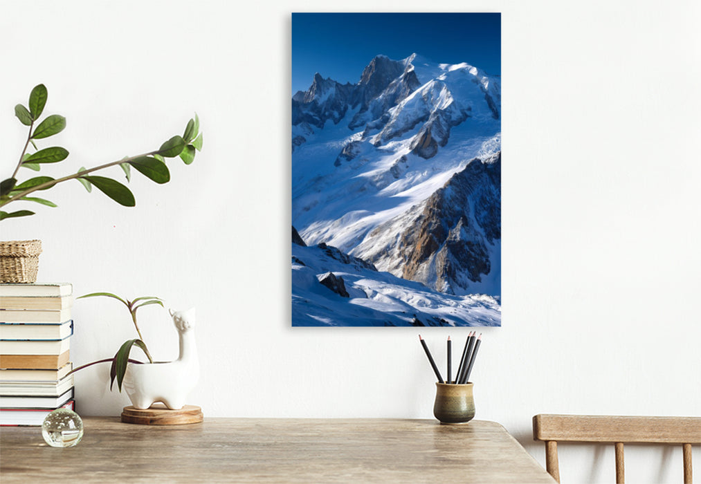 Premium Textil-Leinwand Mont Blanc Frankreich