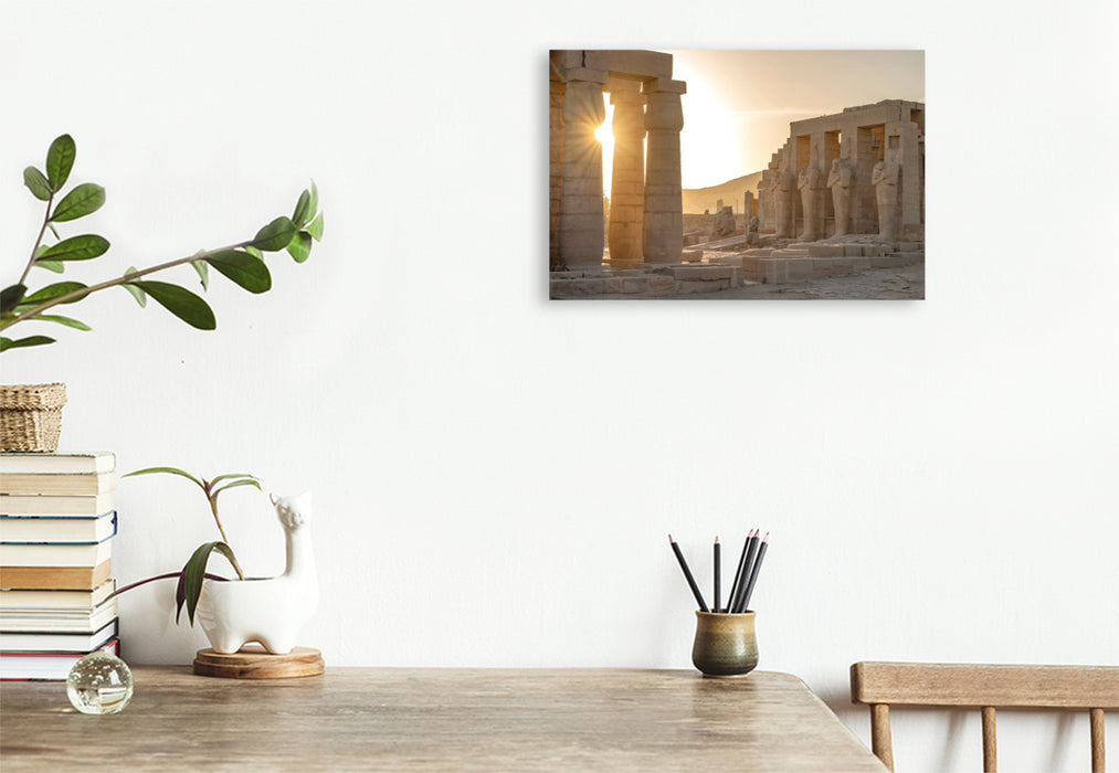 Premium Textil-Leinwand Das Ramesseum in Luxor, Ägypten