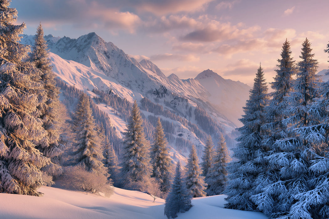 Premium Textil-Leinwand Zillertal Österreich