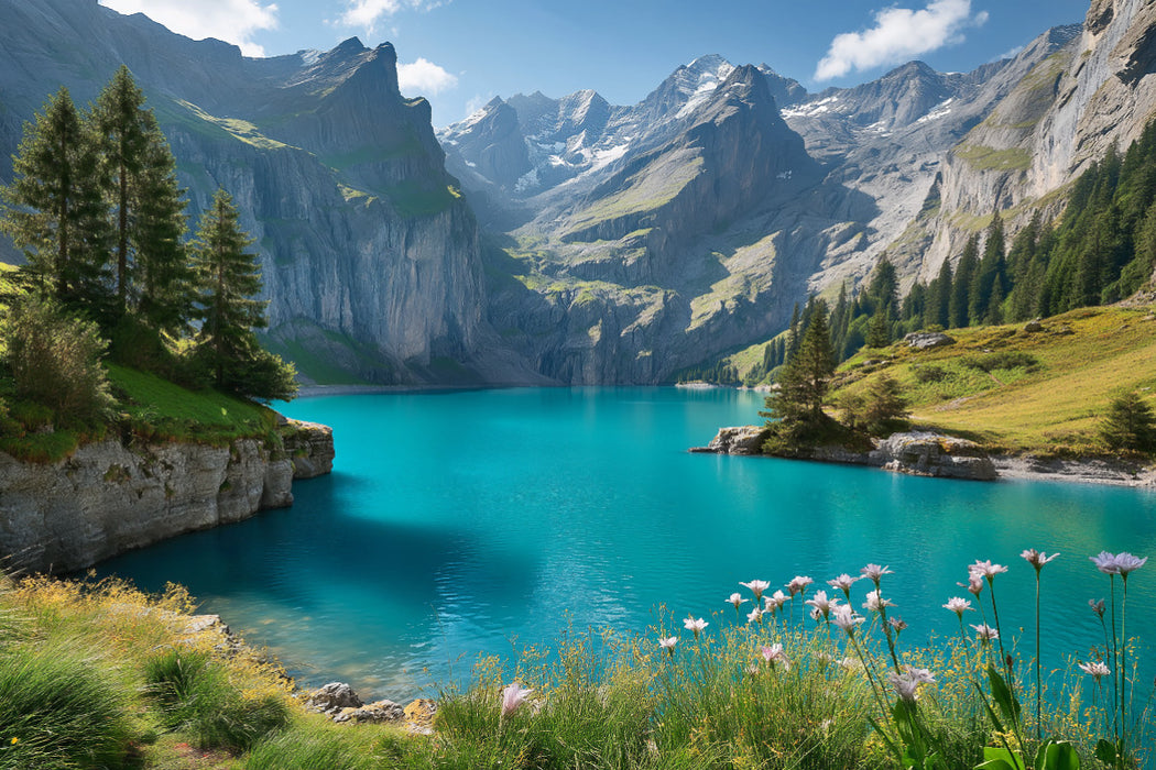 Premium Textil-Leinwand Bernsee Schweiz