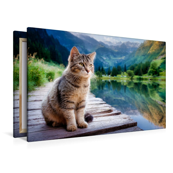Premium Textil-Leinwand Der stille Beobachter