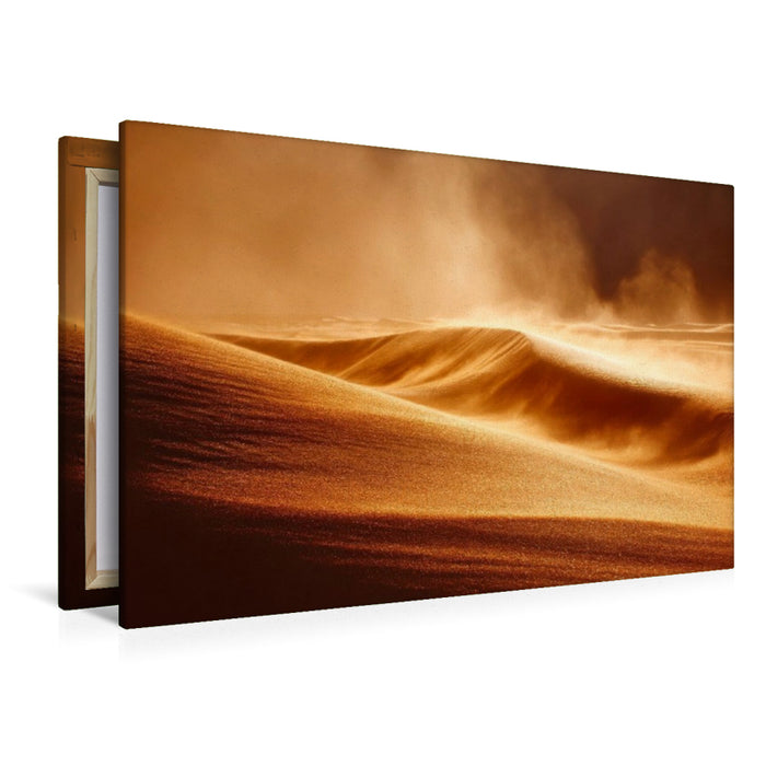 Premium Textil-Leinwand Goldener Sandsturm