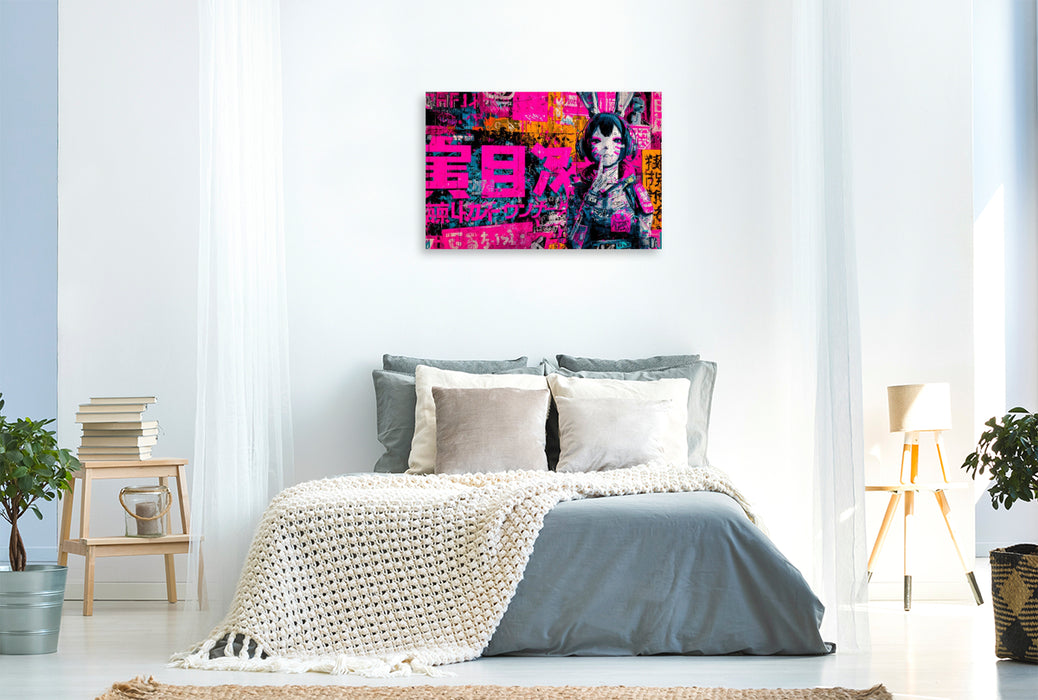 Premium Textil-Leinwand Wild City