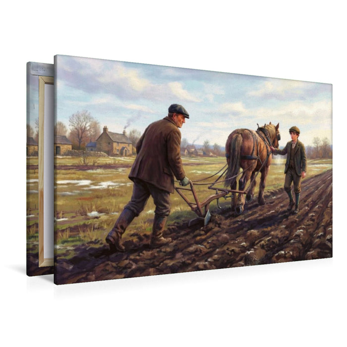 Premium Textil-Leinwand Öffnen der Erde