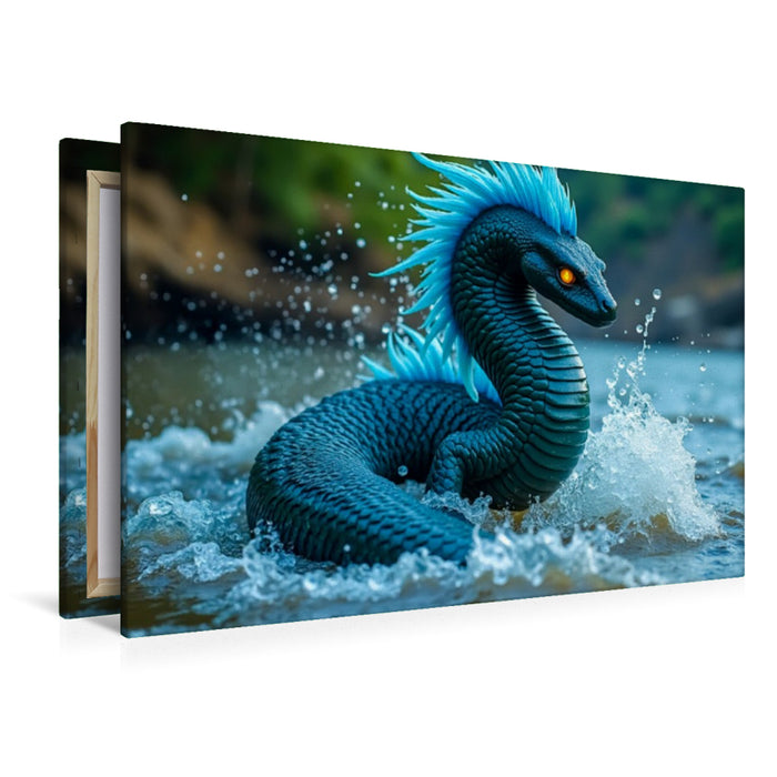 Premium Textil-Leinwand Nyami Nyami, der Flussgott