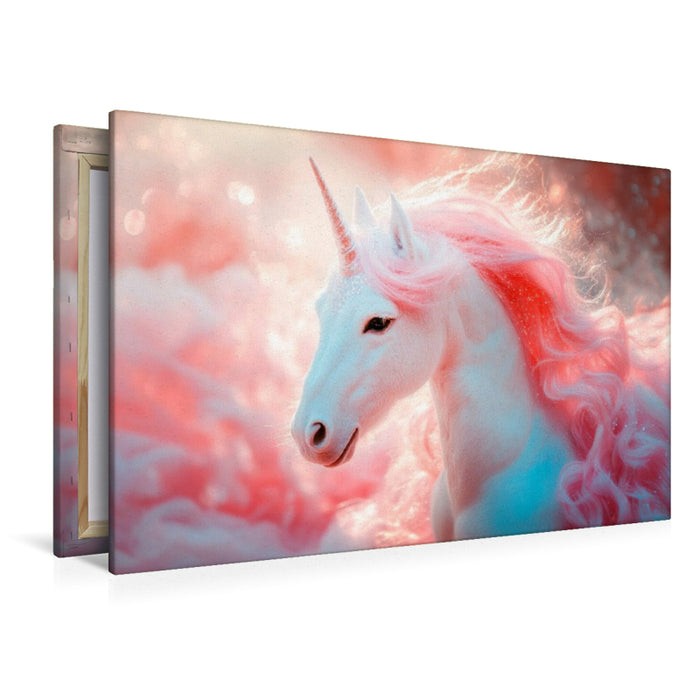 Premium Textil-Leinwand Sternenglanz und Einhorntraum