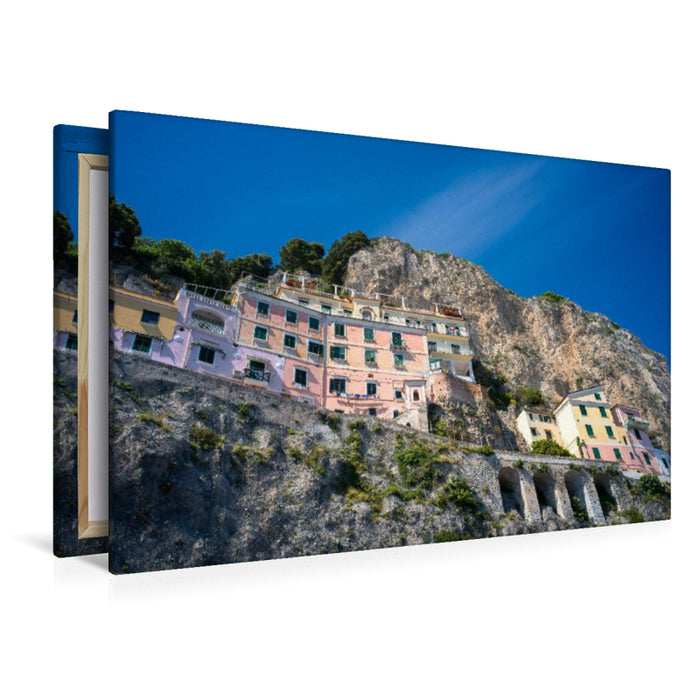 Premium Textil-Leinwand Amalfiküste - Amalfi