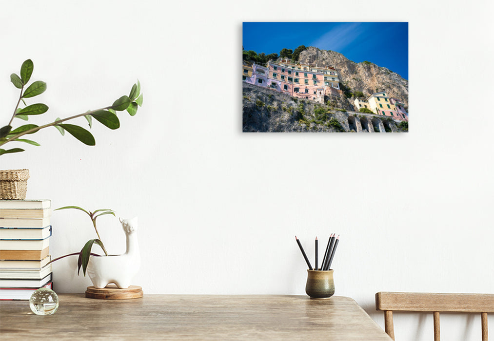 Premium Textil-Leinwand Amalfiküste - Amalfi