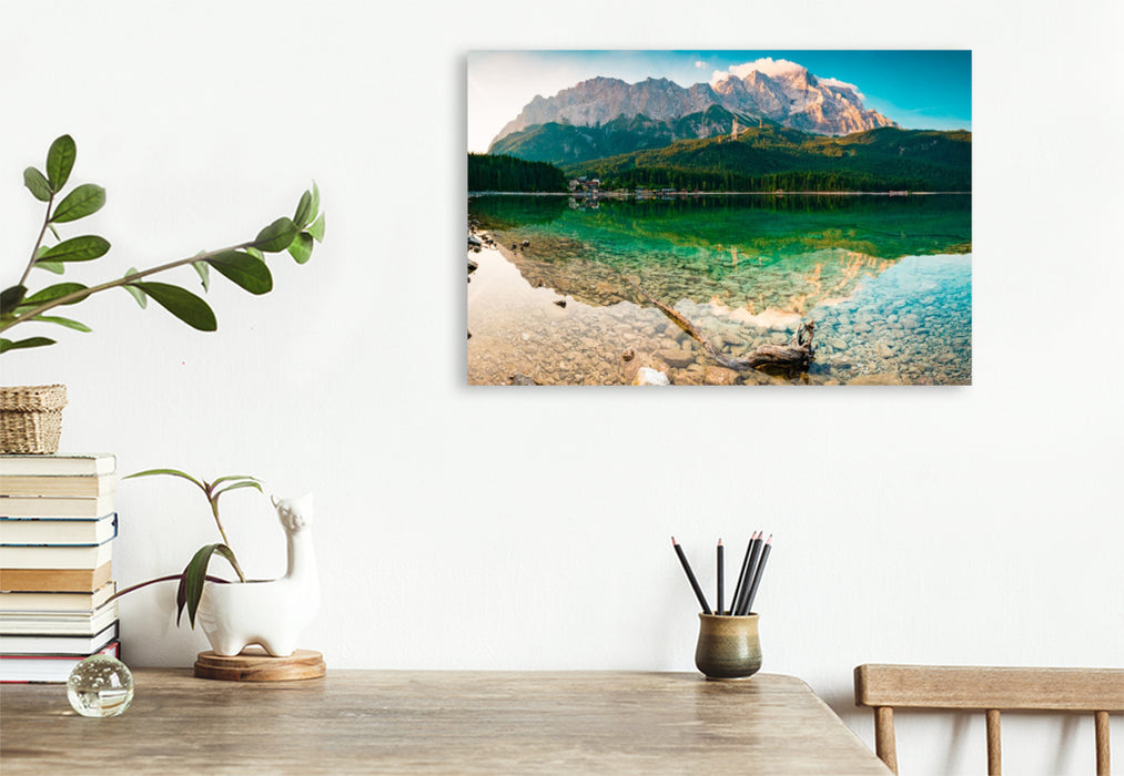 Premium Textil-Leinwand Sommer am Eibsee
