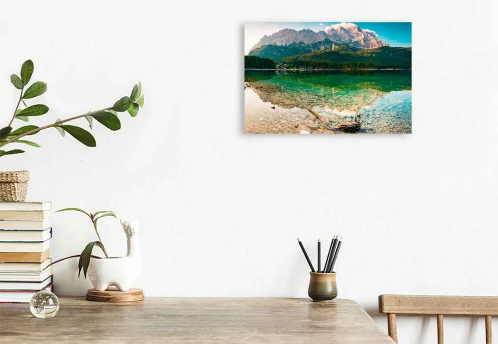 Premium Textil-Leinwand Sommer am Eibsee
