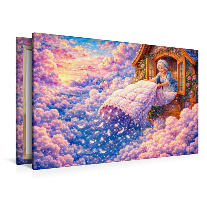 Premium Textil-Leinwand Frau Holle