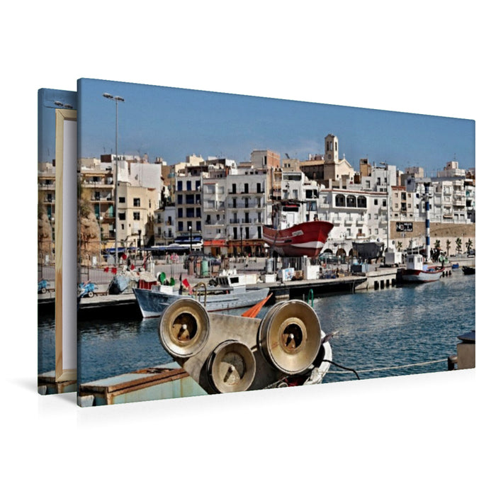 Premium Textil-Leinwand Santa Eularia des Riu Panorama