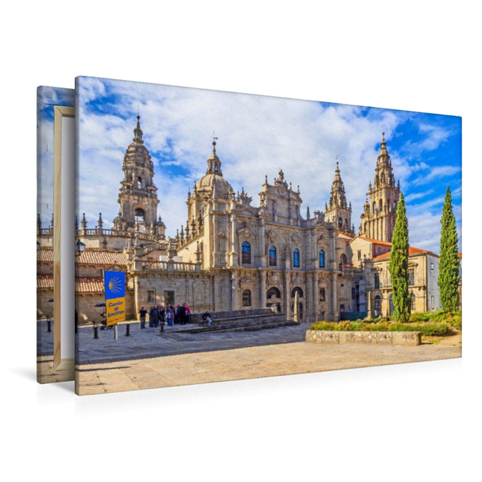 Premium Textil-Leinwand Kathedrale Santiago de Compostela