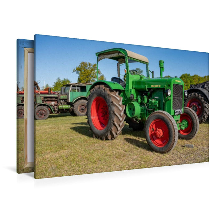Premium Textil-Leinwand Nostalgie in Grün