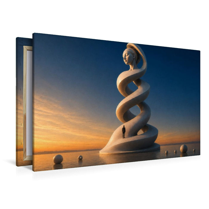 Premium Textil-Leinwand Die Spirale des Lebens