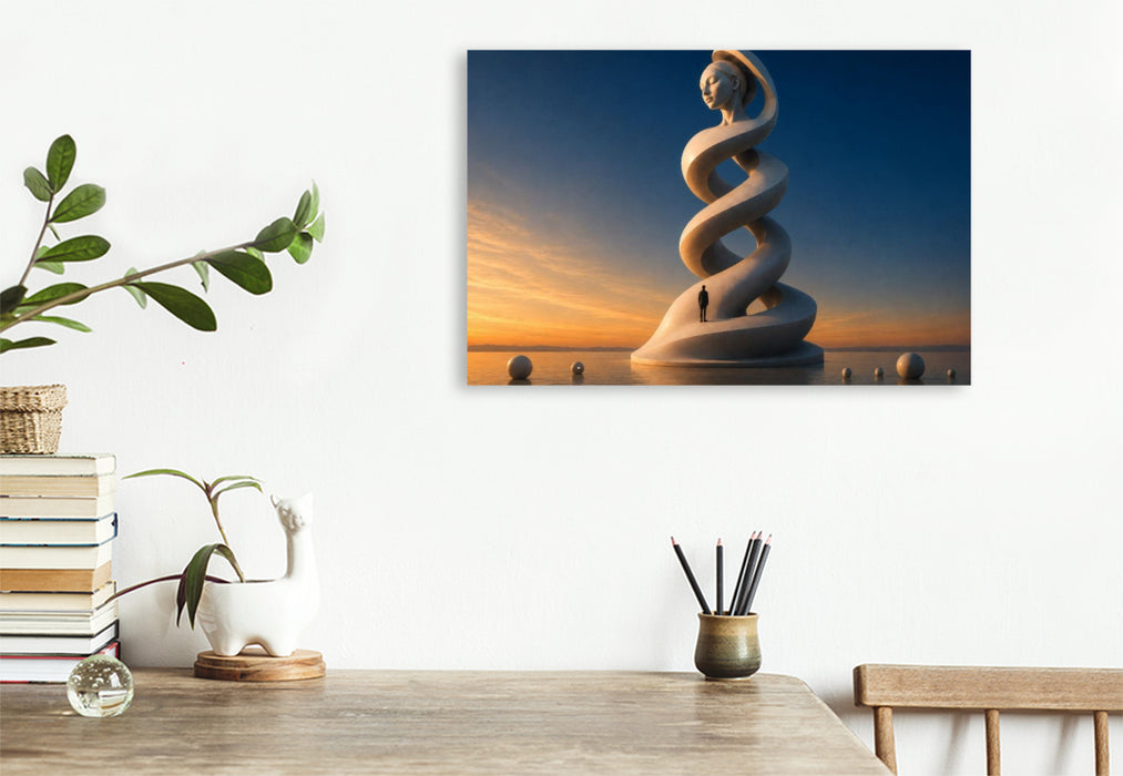Premium Textil-Leinwand Die Spirale des Lebens