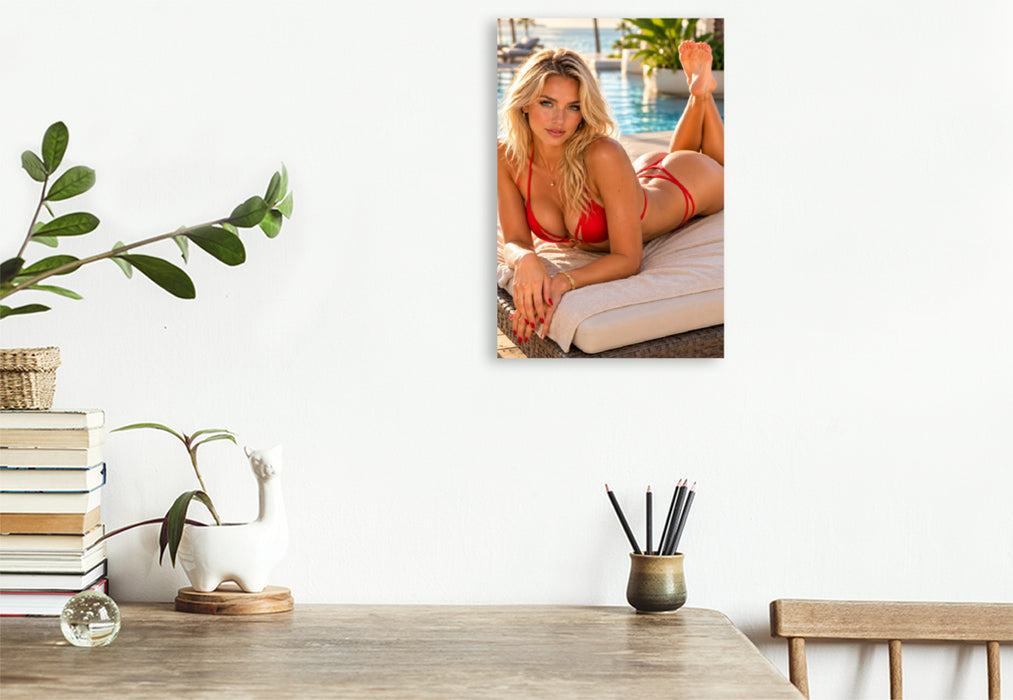 Premium Textil-Leinwand Purpurrote Leidenschaft
