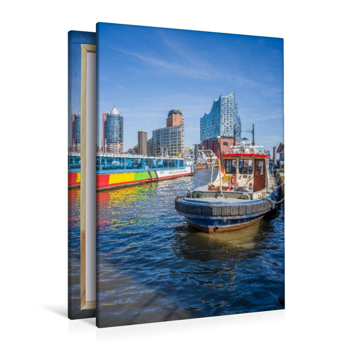 Premium Textil-Leinwand Im Hamburger Hafen