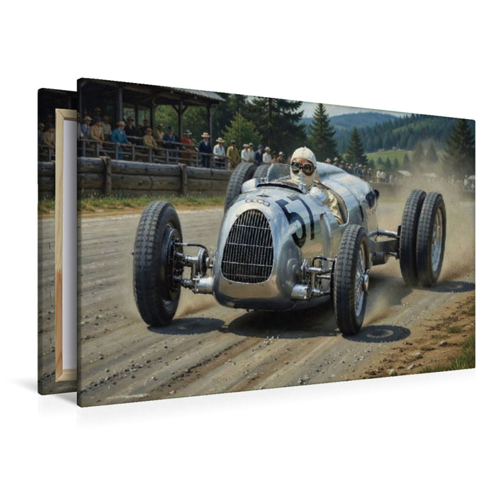 Premium Textil-Leinwand Auto Union