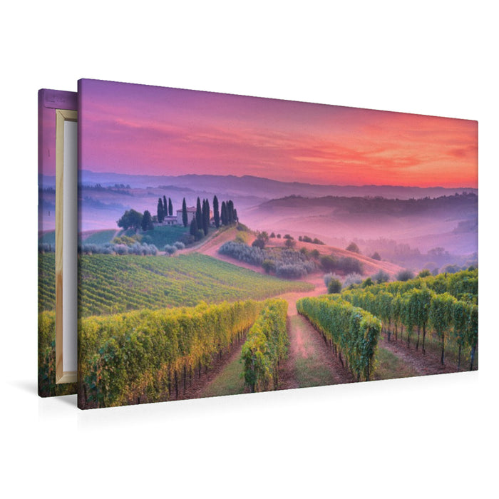 Premium Textil-Leinwand Ein Motiv aus dem Kalender Zwischen Reben und Himmel