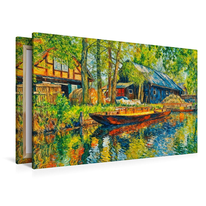 Premium Textil-Leinwand Spreewald