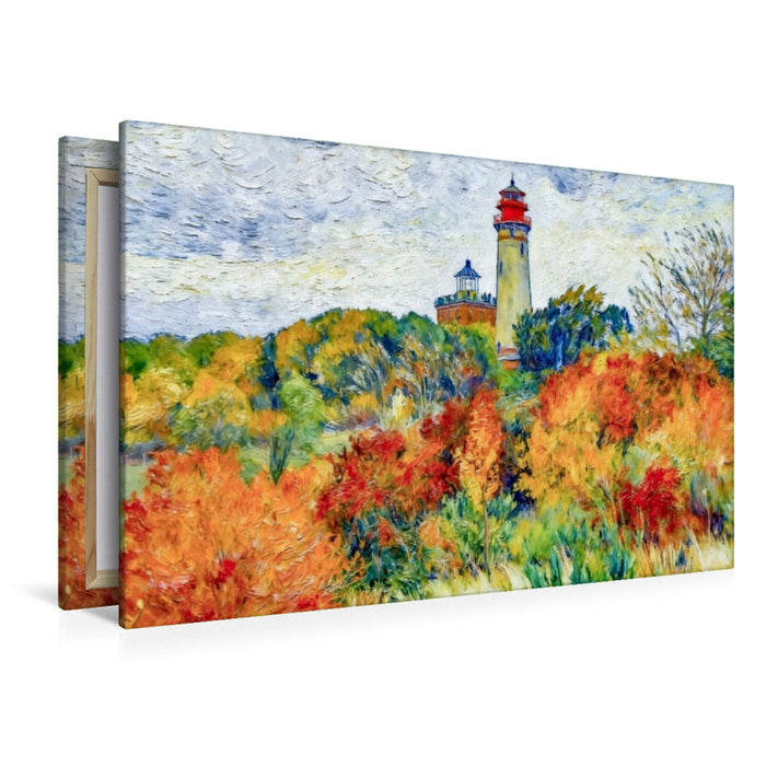 Premium Textil-Leinwand Leuchtturm von Kap Arkona