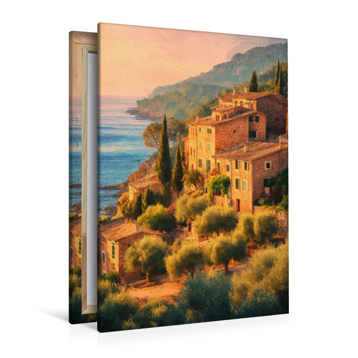 Premium Textil-Leinwand Deià, Mallorca, Spanien