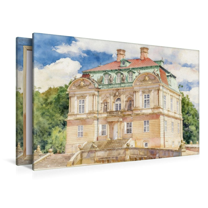 Premium Textil-Leinwand Jagdschloss Eremitage