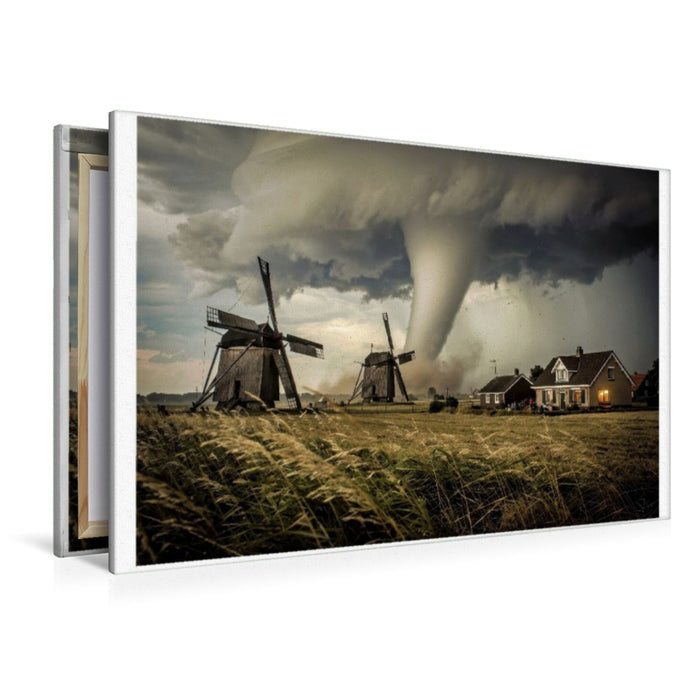 Premium Textil-Leinwand Spür die Kraft. Spür den Tornado.