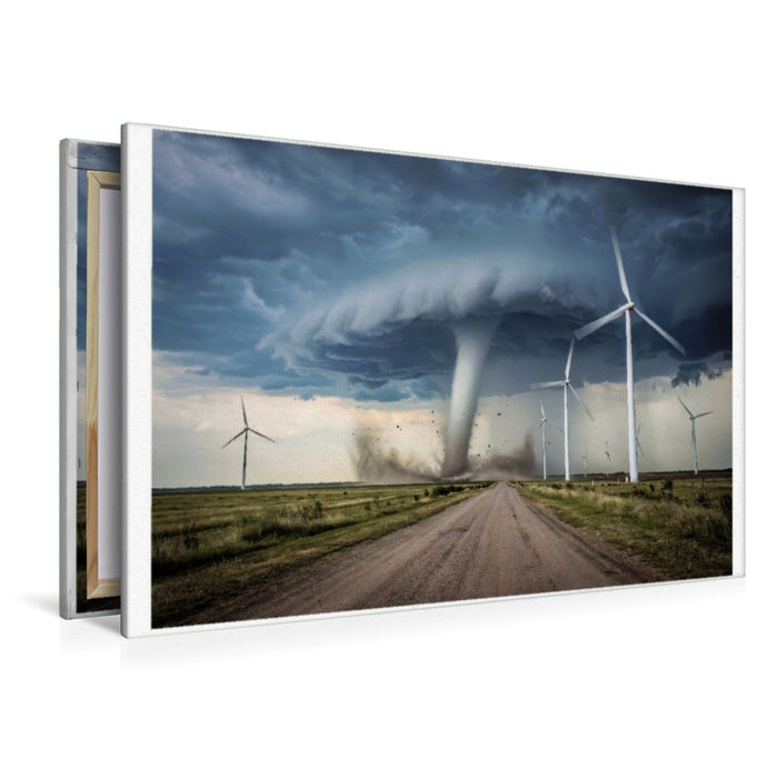 Premium Textil-Leinwand Tornados. Punkt.
