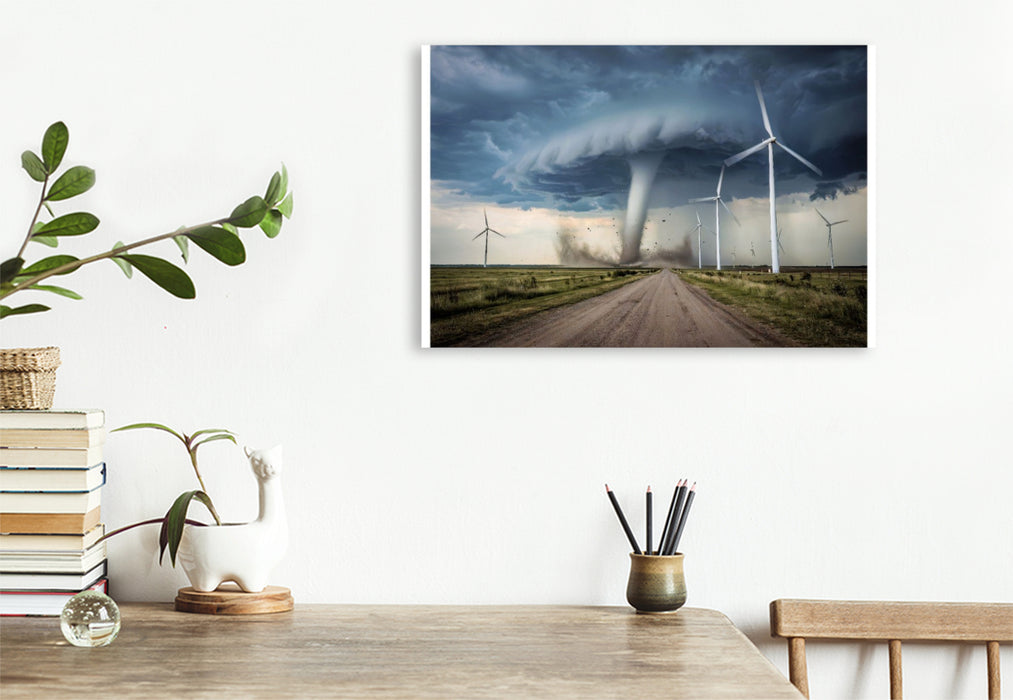 Premium Textil-Leinwand Tornados. Punkt.