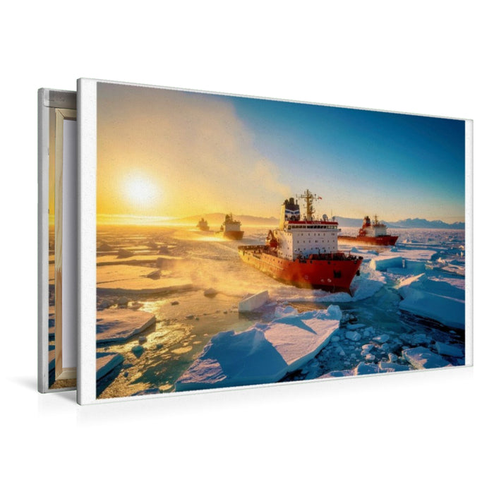 Premium Textil-Leinwand Eisige Weiten. Unendliche Kraft.