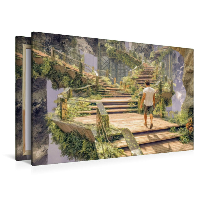 Premium Textil-Leinwand Treppenlabyrinthe