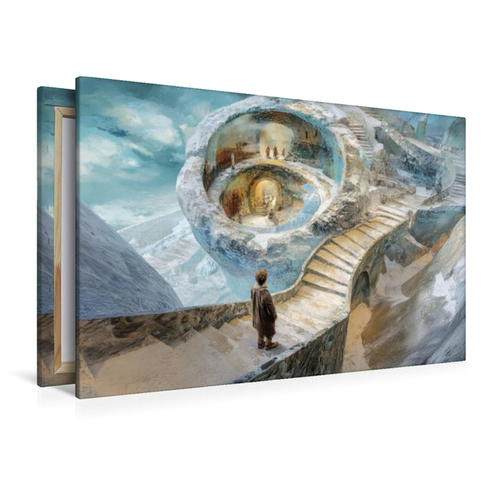 Premium Textil-Leinwand Treppenlabyrinthe
