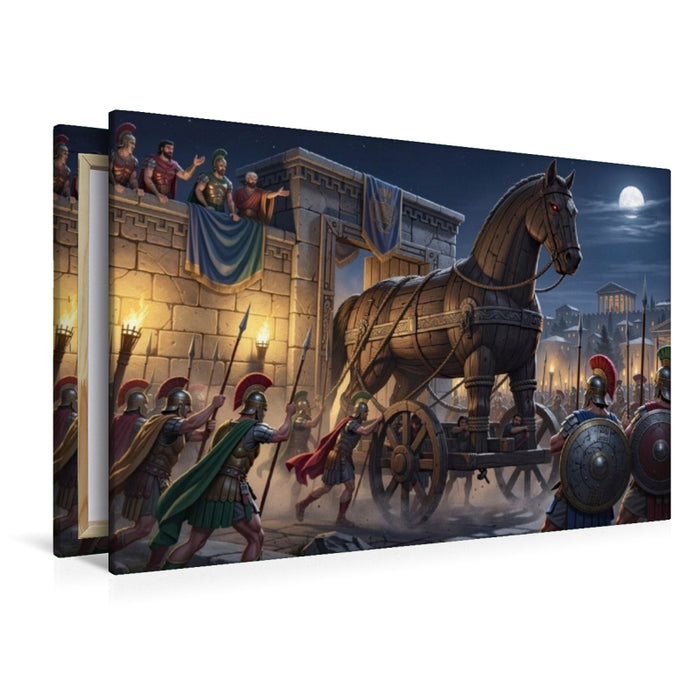 Premium Textil-Leinwand Das trojanische Pferd