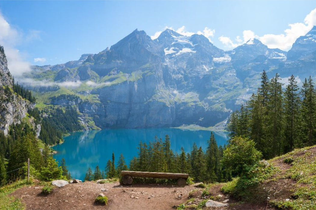 Premium Textil-Leinwand Oeschinensee