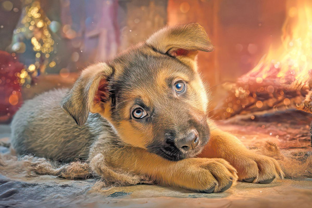 Premium Textil-Leinwand Hunde mit Charme - Illustrationen