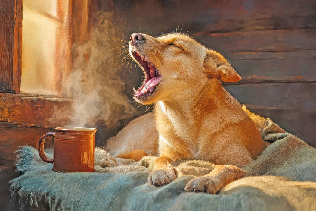 Premium Textil-Leinwand Hunde mit Charme - Illustrationen