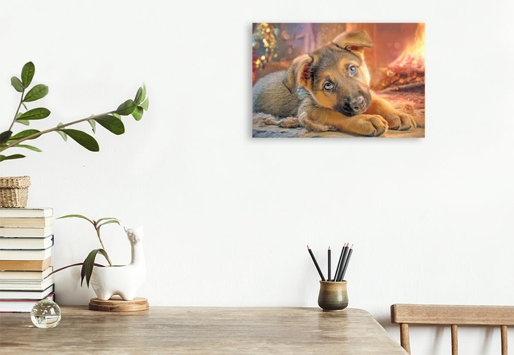 Premium Textil-Leinwand Hunde mit Charme - Illustrationen